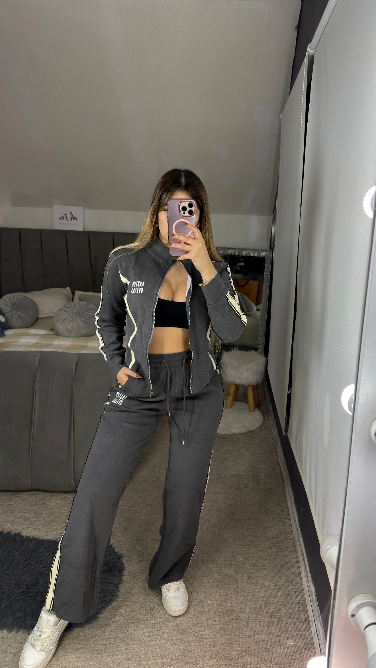 CONJUNTO MIU MIU GRIS